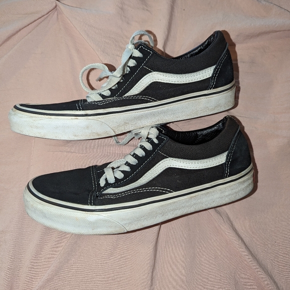 VANS OFF THE WALL LACE-UP LOW TOP SHOES SNEAKERS MEN Size 6.5 Women Size 8 black - Picture 5 of 10